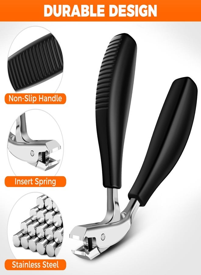 درمود مقص أظافر قدم برأس مائل للأظافر السميكة لكبار السن، مقص أظافر كبير مستقيم للرجال مع ماسك، مقص أظافر قدم شديد التحمل للأظافر السميكة بمقبض طويل مريح - Image 5